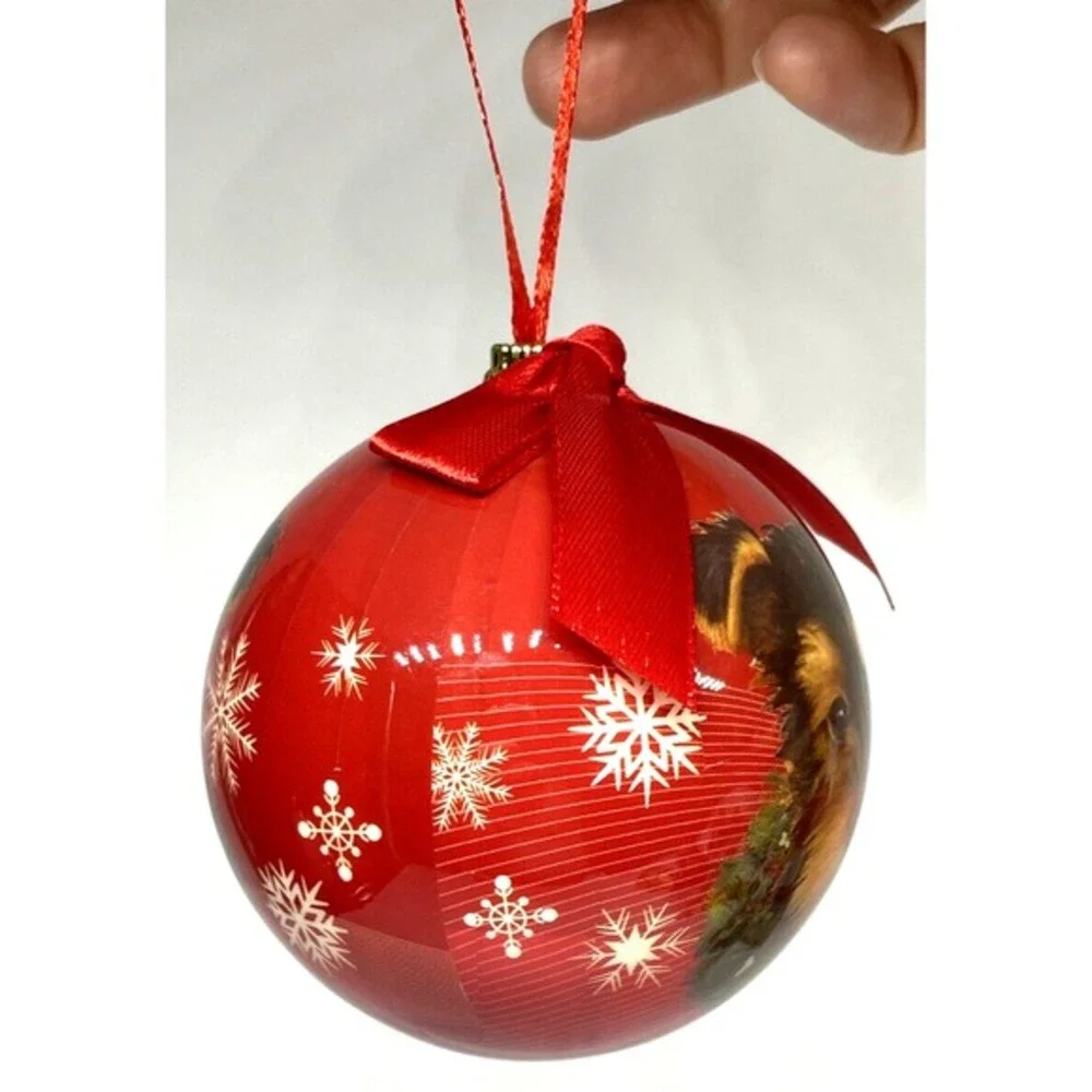 Yorkie Puppy Dog Christmas Ornament Shatterproof‎ NEW in Box